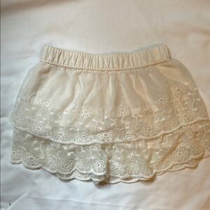 Carter's Cream Tiered Lace Skirt